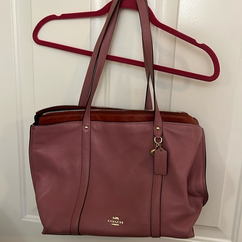 Fuchsia, pink purple coach shoulder bag
